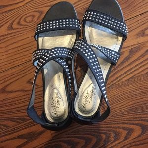 Studded Black Sandals Women's size 7.5